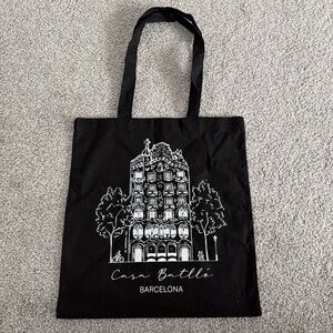 Casa Batlló Barcelona Black Tote Bag